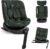 KikkaBoo Silla de Coche i-Size i-SECURE, 40-150 cm, Silla Coche Bebé Grupo 0 1 2 3 ISOFIX, de 0 a 12 años, de 0 a 36 kg, Giratoria 360º, 12 Posiciones Reposacabezas, Verde Militar