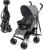 Kinderkraft TIK Silla de Paseo, Carrito para bebé, Posición reclinada y Tumbada, Carro Plegable, Ligero – 6,5kg, Material Impermeable, Gris