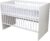 KMbaby Cuna Tany White 120 x 60 cm – Cuna con somier de láminas 3 Niveles Regulable en Altura – Madera de Pino lacada