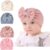 LAOYEFACAI 4 Piezas Lindo Stretchy Suave Grueso Bebé Turbante Sombreros con Arco Donut Knot Nursery Hospital Sombreros Gorros para Bebé Niñas Recién Nacidos Bebés Niños Pequeños