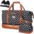 Lekespring Bolsa de Viaje Mujer 50L,Weekender Bag Doble con Compartimento Impermeable Separado,Equipaje de Mano Bolsa Maternidad Hospital con 1 Neceser y 2 Bolsas Zapatos,Lunares