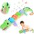 Luckits Oruga Musical para bebés, Juguete Musical de Peluche para Bebés con Sonajero, Mordedor, Chirridos, Arrugas, Espejo – Tummy Time Sensorial para bebés de Regalos a Partir de 0+ Mese