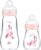 MAM Feel Good Biberón de Cristal Pack de 2 (170 ml y 260 ml), con Tetina 1 Flujo Lento para Recién Nacidos, Rosa