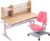 Mesa Infantil con Silla 55-75CM Escritorio Ajuste Escritorio Lnfantil con Bookstand Y Conectar, Sillas De Escritorio con Silla Ergonómica Niños 3-18 Años De Edad For Niñas Niños