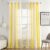 MIULEE Cortinas Salon Modernas con Rayas Blanco y Amarillo, Bonitas Cortinas Dormitorio Juvenil con Ojales, Translucidas Visillos para Ventanas Habitacion, Visillos Salón 2 Piezas, 2X A140xL260CM