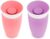 Munchkin Vaso Aprendizaje Bebé y Niños Pequeños, Set de Vasos con Borde 360°, Vaso Antiderrame Libre de BPA para Bebés a Partir de los 12 Meses, Apto para Lavavajillas, Lote de 2 x296 ml, Rosa/Morado