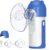 Nebulizador para Adultos, Nebulizador Portátil Recargable para Adultos y Niños Bebe, Nebulizador Silencioso con 2 Máscaras y Boquilla, Nebulizador Con Mango para uso Doméstico y de Viaje-Azul