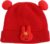 Newwyt Gorro Rojo con Tema Chino Gorro de Gorro con Bola de Pelo de Punto de Ganchillo para bebé Gorro cálido de Invierno para bebé niño niña Infantil 0-4 Meses Lana