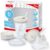 NUK Learn to Drink Set con biberón Trainer Cup (6M+) | Taza para sorber Magic Cup 360° (8M+) y taza para niños Action Cup (12M+) | 230 ml | sin BPA | Gris y blanco