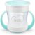 NUK Mini Magic Cup vaso aprendizaje bebe | +6 meses | 160 ml | Borde a prueba de derrames de 360° para beber desde cualquier lado | Asas para facilitar la sujeción | Sin BPA y lavable | Azul