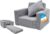 Odolplusz Sillón infantil plegable, minisillón infantil, silla para niños, muebles infantiles para habitación infantil, color gris de pana