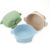 PandaEar 3 Tazones con Succión para Bebés, Tazones de Silicona Antideslizantes para Niños y Bebés, Perfectos para el Baby-Led Weaning, Sin BPA – Azul/Verde/Marrón