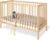 Pinolino Cama Infantil Hanna (120 x 60 cm) – con 2 láminas extraíbles, somier Regulable en Altura en 3 Posiciones de Haya Maciza, sin Tratar