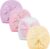 Piriuuo 4 gorros de bebé recién nacidos, de algodón con lazo, 12,5 x 15 cm, doble capa, elástico, bonito gorro cálido para bebés de 0 a 6 años (beige/morado/rosa/blanco), beige/púrpura/rosa/blanco, 40