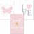 PREMYO Cuadros Infantiles Habitación Niña – Láminas Decorativas para Enmarcar – 3 Póster Corazón Mariposa Rosa A4