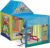 Relaxdays Tienda Campaña Infantil, Taller Coches, Casita Grande, Unisex, Interior y Exterior, 109x146x75 cm, Multicolor, Poliéster