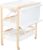 roba Mueble Cambiador con Bañera Plegable 2 en 1 + Colchón Blanco Acolchado / Impermeable + 2 Compartimentos, para Bebés desde el Nacimiento, Madera Natural