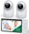 Sebikam Camara Vigilancia Bebé 5,5″ 720P HD IPS Pantalla Video Baby Monitor, Batería de 4000mAh PTZ 355° Vigilabebes 2 Cámaras, Modo VOX, Visión Nocturna, Audio Bidireccional, Canciones de Cuna