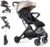 Silla de Paseo Interbaby | Carrito Bebe desde Nacimiento hasta 48 meses o 22 kg | Botón Plegado rápido, Amortiguadores, Capota XXL Intercambiable, Cochecito bebe Minimum Plus Space Beige