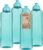 Sistema Twist ‘n’ Sip Squeeze Sport Water Bottles | Botellas de agua para niños | 480 ml | Sin BPA | Fabricadas con plástico reciclado | Teal Stone | 4 unidades