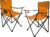 Spetebo Silla plegable de camping con soporte para bebidas, juego de 2 unidades, color naranja, silla de camping plegable con bolsa de transporte, silla plegable para festival, ocio, jardín, pescador,