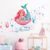 Tanlaby Sirena Vinilo Pared, Perlas Estrella de Mar Coral Pegatinas de Pared Autoadhesivo Removible Vinilos Decorativos para Habitación Bebé Niños Guardería Decoracion Pared