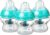 Tommee Tippee Advanced Anti-Colic Baby Bottles, Breast-Like Teat and Heat Sensing Technology, 150ml, Pack of 3, Clear