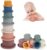 Vicloon Juguetes de Anidación para Bebés Silicona 7pcs Juguetes de Apilamiento para Bebés,Baby Stack and Play Vasos apilables,Juguetes Sensorialespara Bebés,Juguetes de Educación Temprana para Bebés