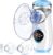 Wholede Nebulizador Portatil Digital, Nebulizador para Bebe Niños Adultos, Aerosol Portátil Silencioso con 2 Máscaras y Boquilla, Función Temporizador, Atomización Ajustable(Azul)