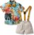 Yanmucy Bebé Niño Ropa de Verano Trajes Hawaiano Niño Pequeño Niños Caballero Mono Traje de Playa Vacaciones Fiesta Camisa Pantalones Cortos Set