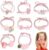 Yeefunjoy Gomas de Pelo, 8 Piezas Rosa Elástico Banda para Coleta, Lazos de Pelo Banda Elástica, Banda para el Cabello de Las Niñas, Accesorios para el Cabello Regalo para Bebé Niña Mujeres