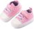 Zapatillas de Bebe Personalizadas con Nombre – Zapatos bebé de Lona Estilo Casual – Regalo Bebe Personalizado – Zapatos de 0 a 6 Meses (Rosa con Nombre, 18)